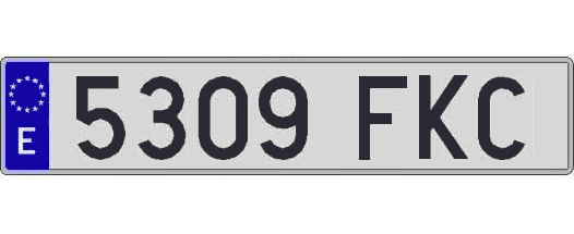 5309FKC matricula larga