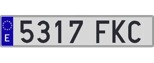5317FKC matricula larga