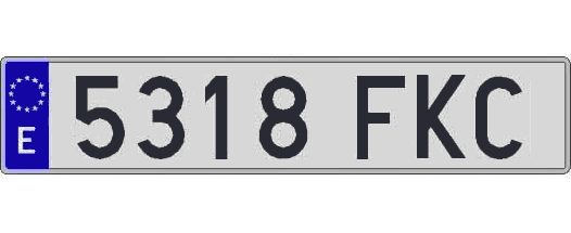 5318FKC matricula larga