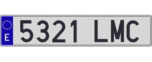 5321LMC matricula larga
