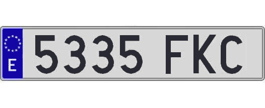 5335FKC matricula larga