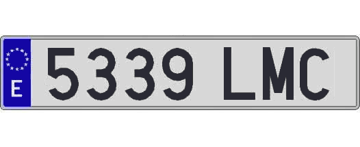 5339LMC matricula larga