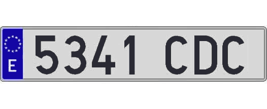 5341CDC matricula larga