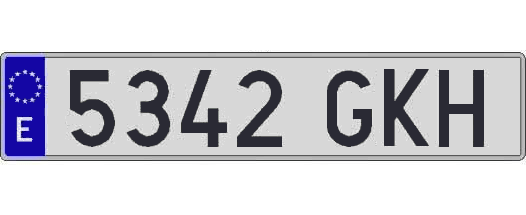 5342GKH matricula larga