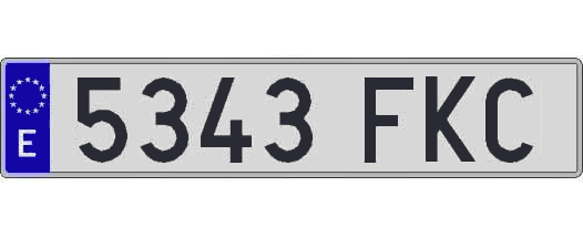 5343FKC matricula larga