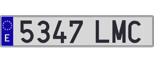 5347LMC matricula larga
