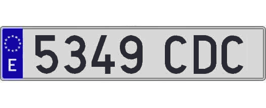 5349CDC matricula larga