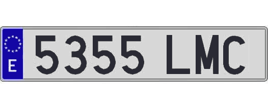 5355LMC matricula larga