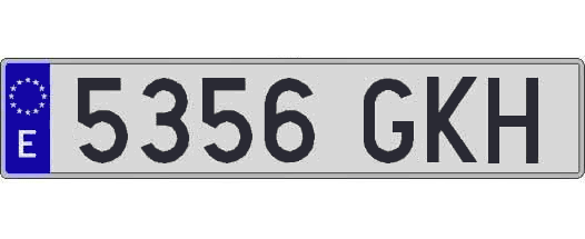 5356GKH matricula larga