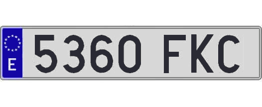 5360FKC matricula larga