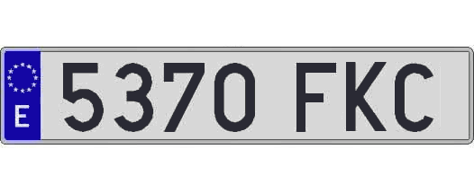 5370FKC matricula larga
