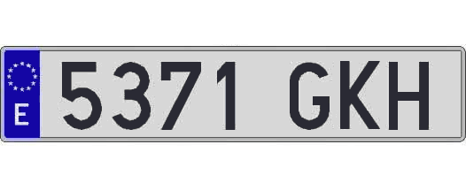 5371GKH matricula larga