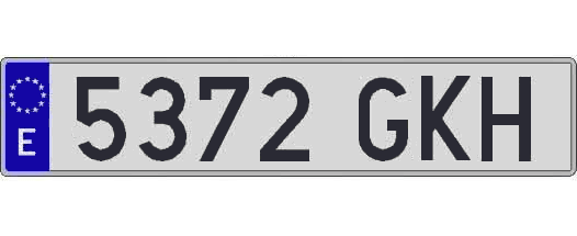 5372GKH matricula larga