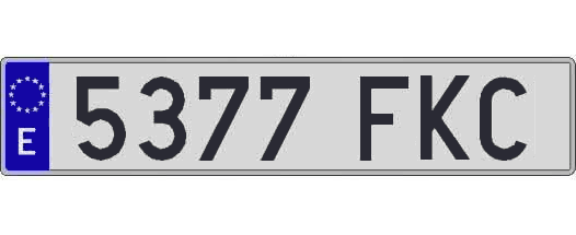 5377FKC matricula larga