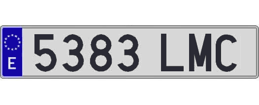 5383LMC matricula larga