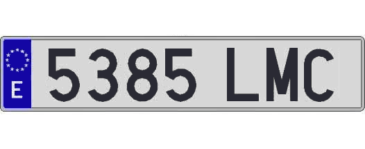 5385LMC matricula larga