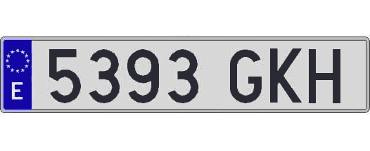 5393GKH matricula larga
