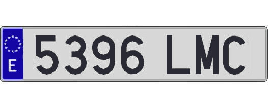 5396LMC matricula larga