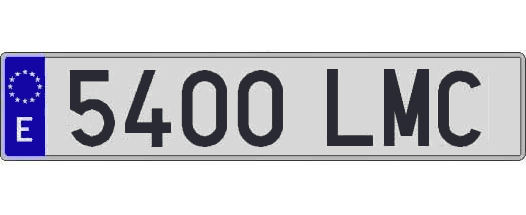 5400LMC matricula larga