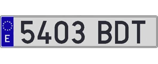 5403BDT matricula larga