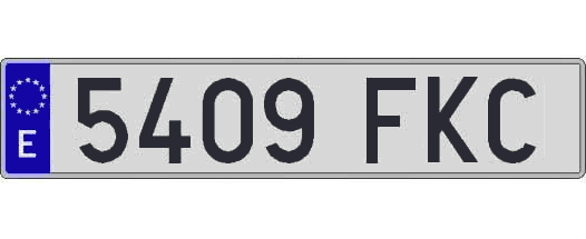 5409FKC matricula larga