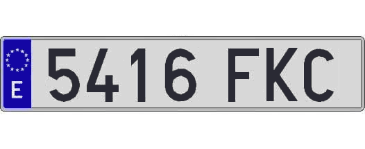 5416FKC matricula larga