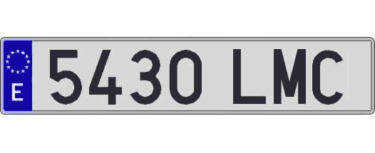 5430LMC matricula larga