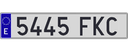 5445FKC matricula larga