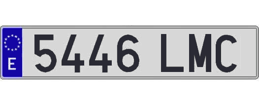 5446LMC matricula larga
