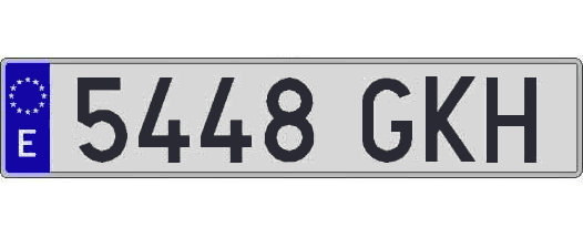 5448GKH matricula larga