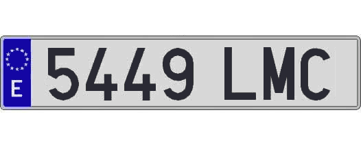 5449LMC matricula larga