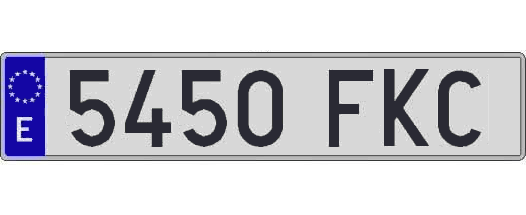 5450FKC matricula larga