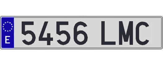 5456LMC matricula larga