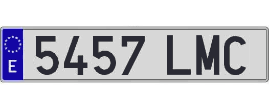 5457LMC matricula larga