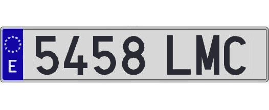 5458LMC matricula larga