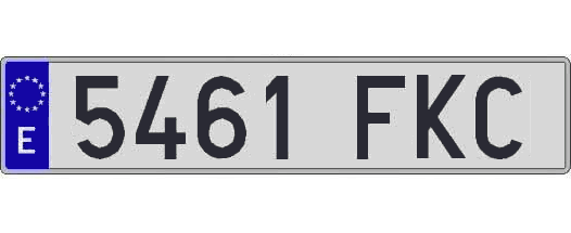 5461FKC matricula larga