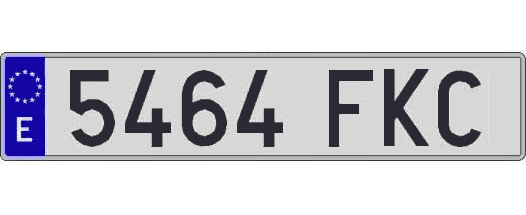 5464FKC matricula larga