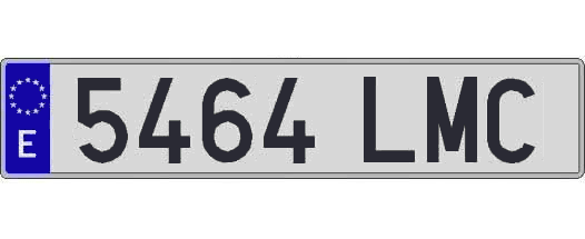 5464LMC matricula larga