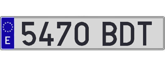 5470BDT matricula larga