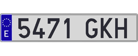 5471GKH matricula larga