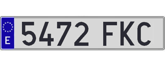 5472FKC matricula larga