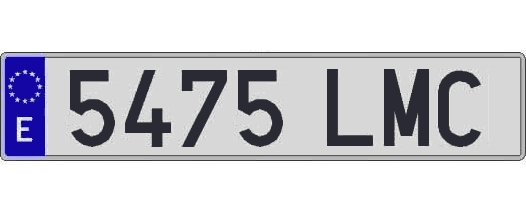 5475LMC matricula larga