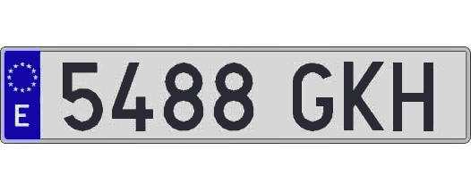 5488GKH matricula larga