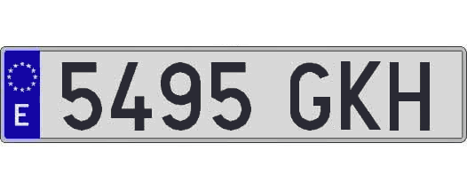 5495GKH matricula larga