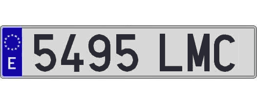 5495LMC matricula larga