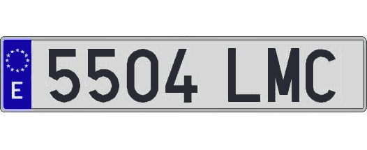 5504LMC matricula larga