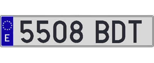 5508BDT matricula larga