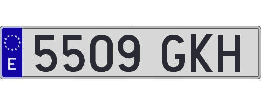 5509GKH matricula larga
