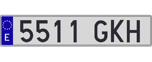 5511GKH matricula larga