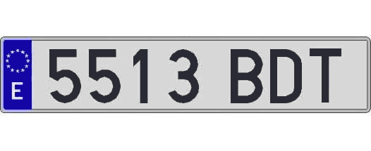 5513BDT matricula larga